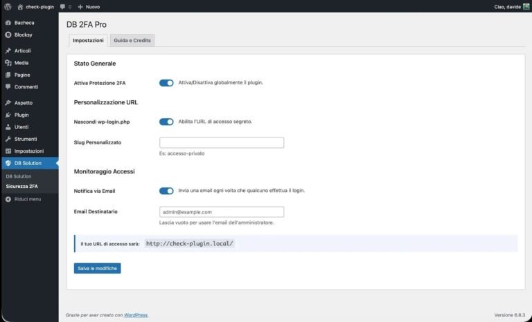 Plugin Doppia Autenticazione