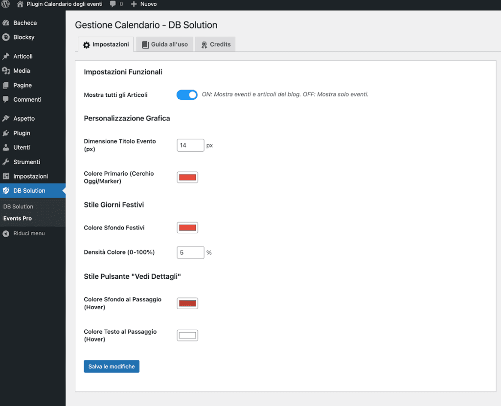 Calendario Eventi per WordPress